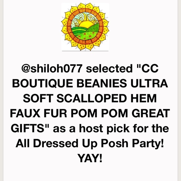 Last One NWT CC BOUTIQUE CHENILLE SCALLOPED HEM POM POM KNIT BEANIE | CREAM - Picture 6 of 6